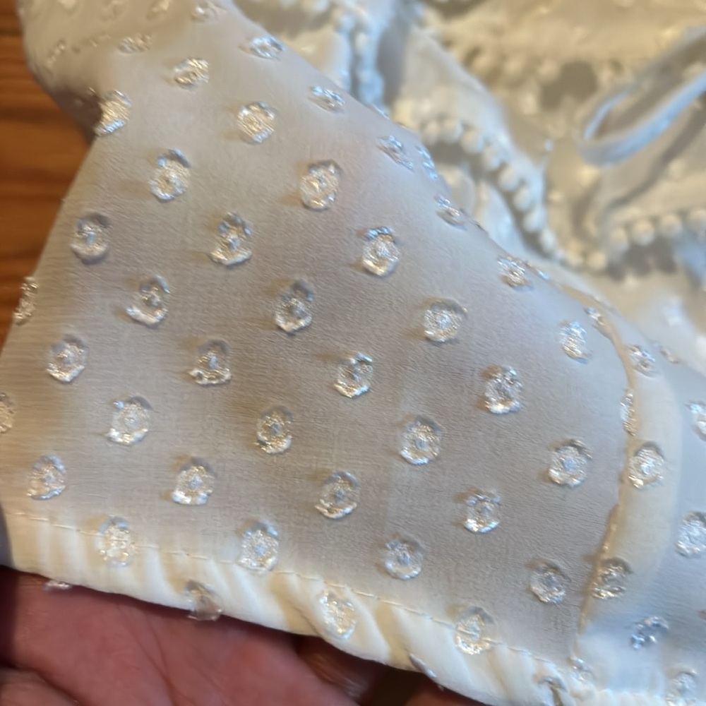 Forever 21 flutter sleeve off the shoulder crop M - Picture 3 of 6